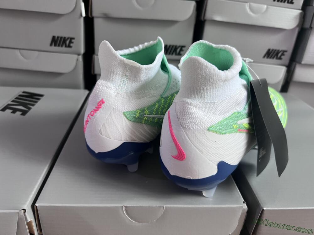 Nike Phantom GX DF Elite FG Firm Ground Soccer Cleats - Green/White/Blue