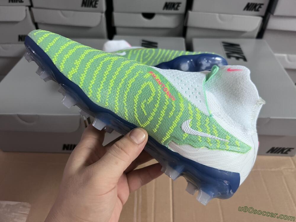 Nike Phantom GX DF Elite FG Firm Ground Soccer Cleats - Green/White/Blue