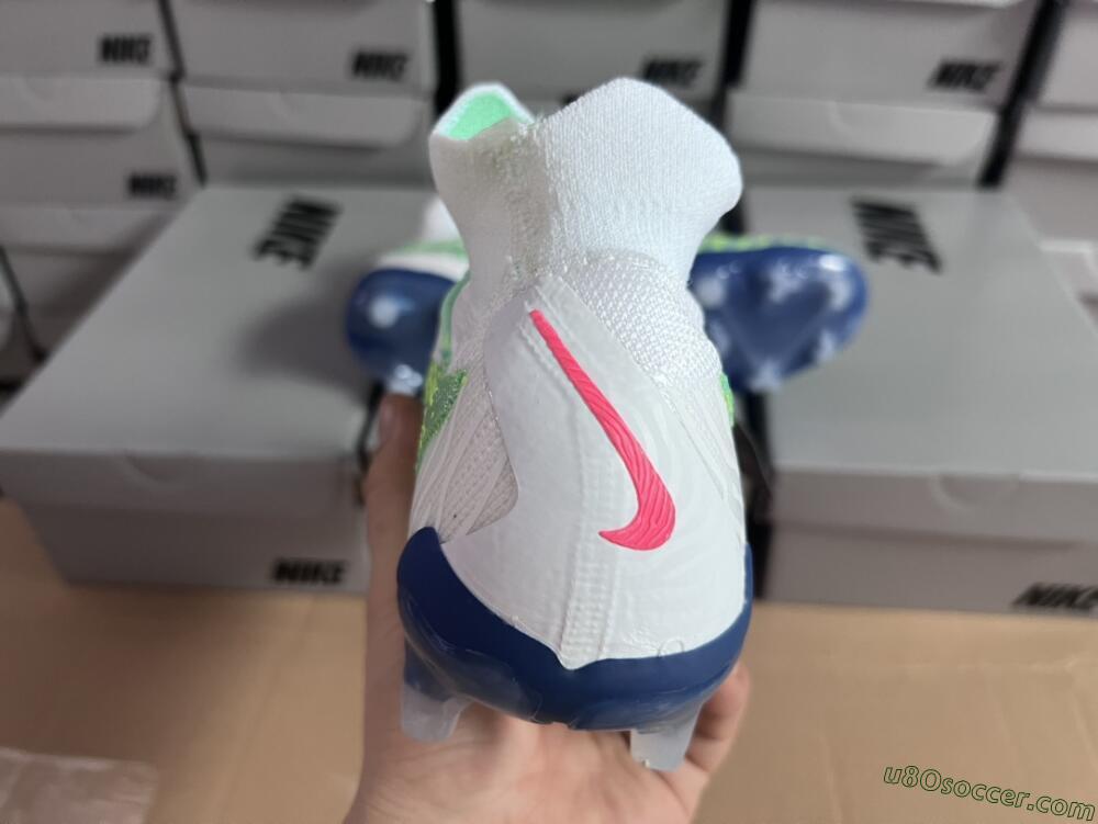 Nike Phantom GX DF Elite FG Firm Ground Soccer Cleats - Green/White/Blue
