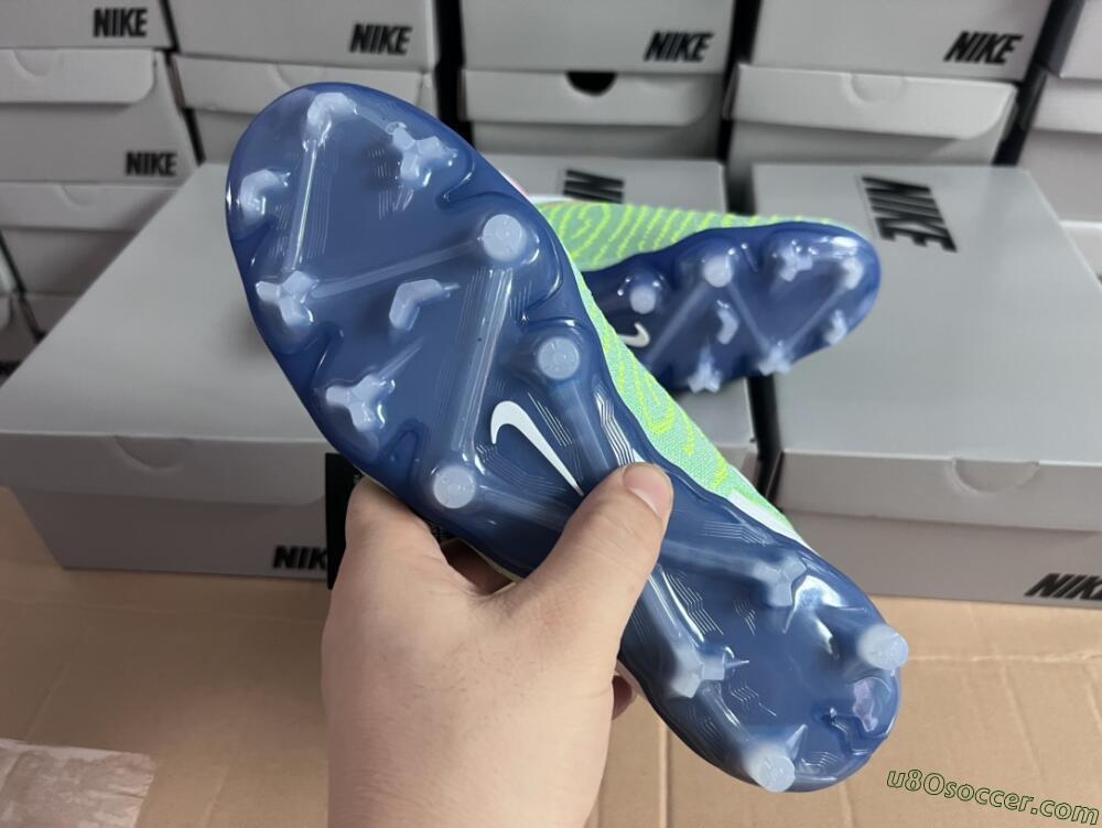Nike Phantom GX DF Elite FG Firm Ground Soccer Cleats - Green/White/Blue