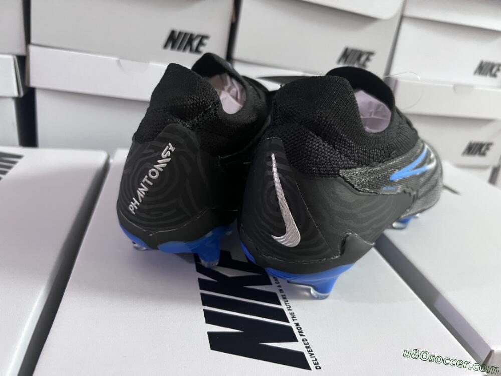 Nike Phantom GX Elite FG Firm Ground Soccer Cleats - Black/Grey/Blue