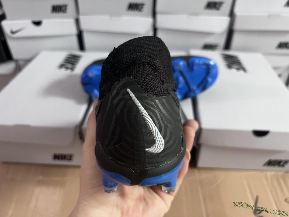 Nike Phantom GX Elite FG Firm Ground Soccer Cleats - Black/Grey/Blue