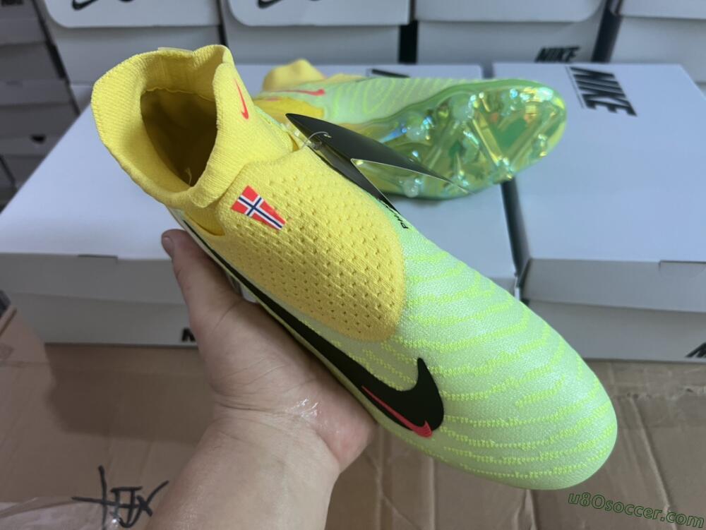Nike Phantom GX Elite DF FG Firm Ground Soccer Cleats - Yellow/Green/Black/Red