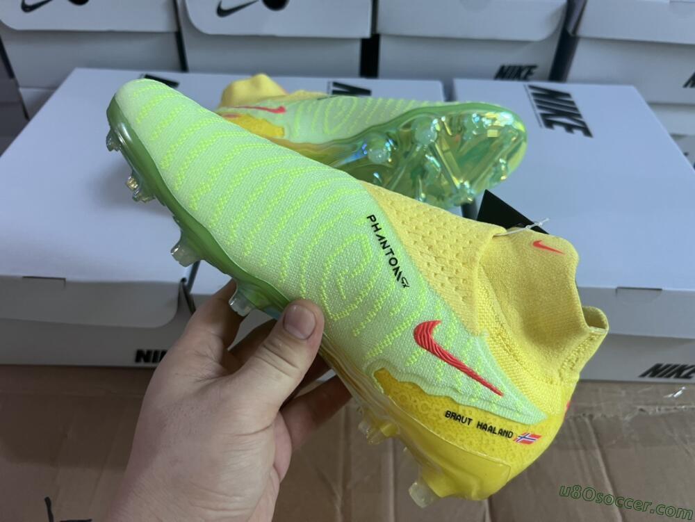Nike Phantom GX Elite DF FG Firm Ground Soccer Cleats - Yellow/Green/Black/Red