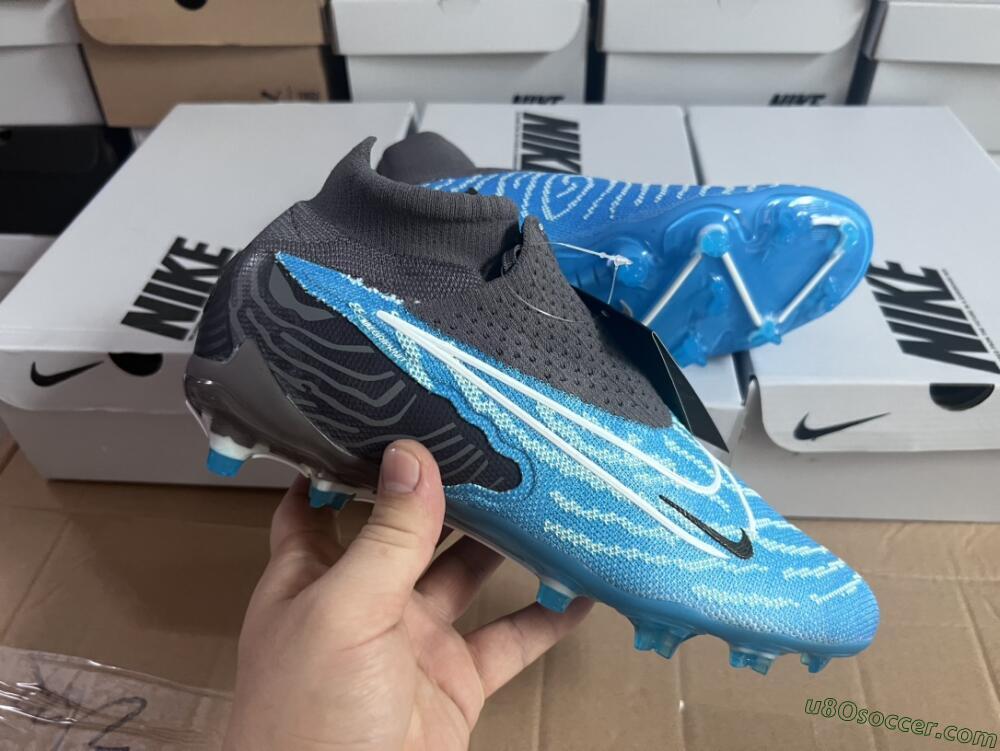 Nike Phantom GX DF Elite FG Firm Ground Soccer Cleats - Blue/White/Black