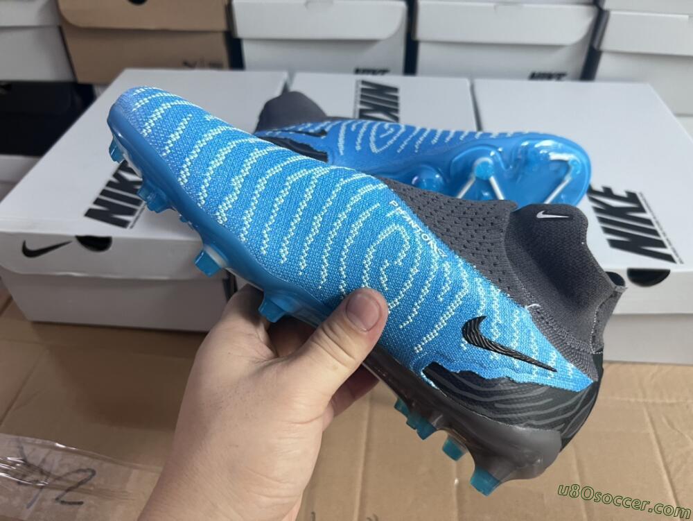 Nike Phantom GX DF Elite FG Firm Ground Soccer Cleats - Blue/White/Black