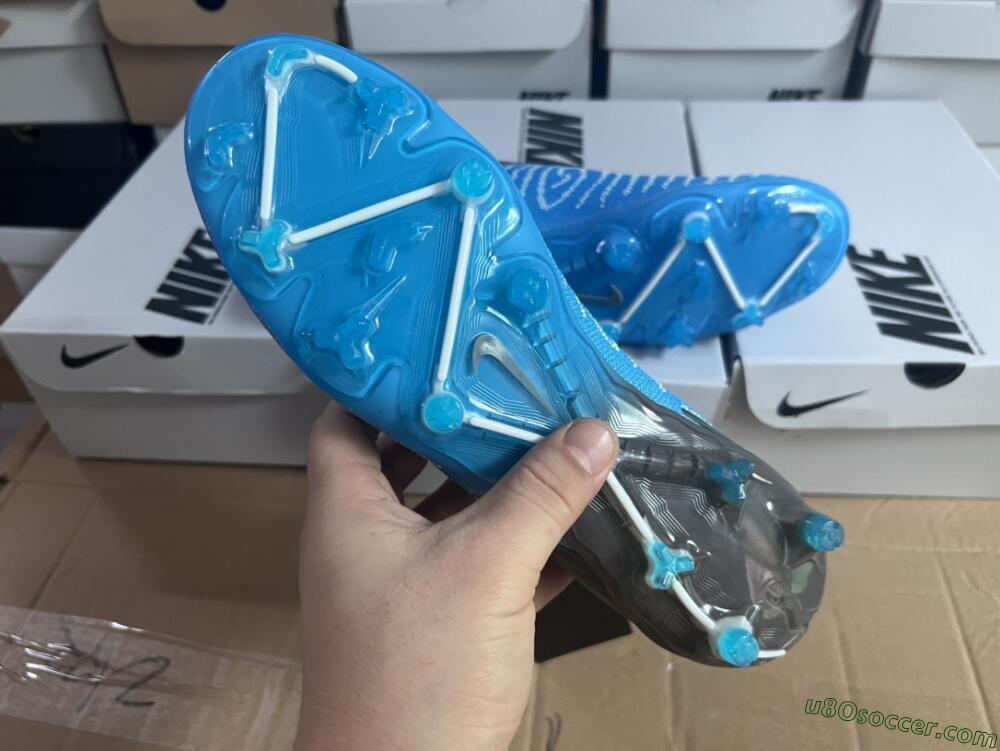 Nike Phantom GX DF Elite FG Firm Ground Soccer Cleats - Blue/White/Black