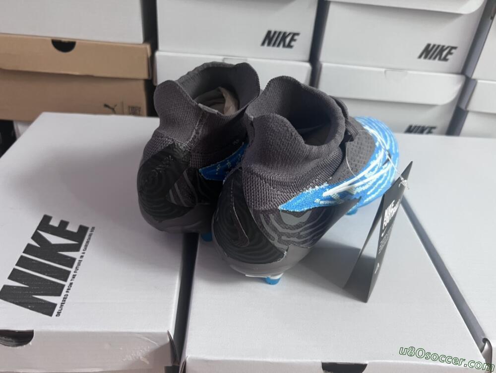 Nike Phantom GX DF Elite FG Firm Ground Soccer Cleats - Blue/White/Black
