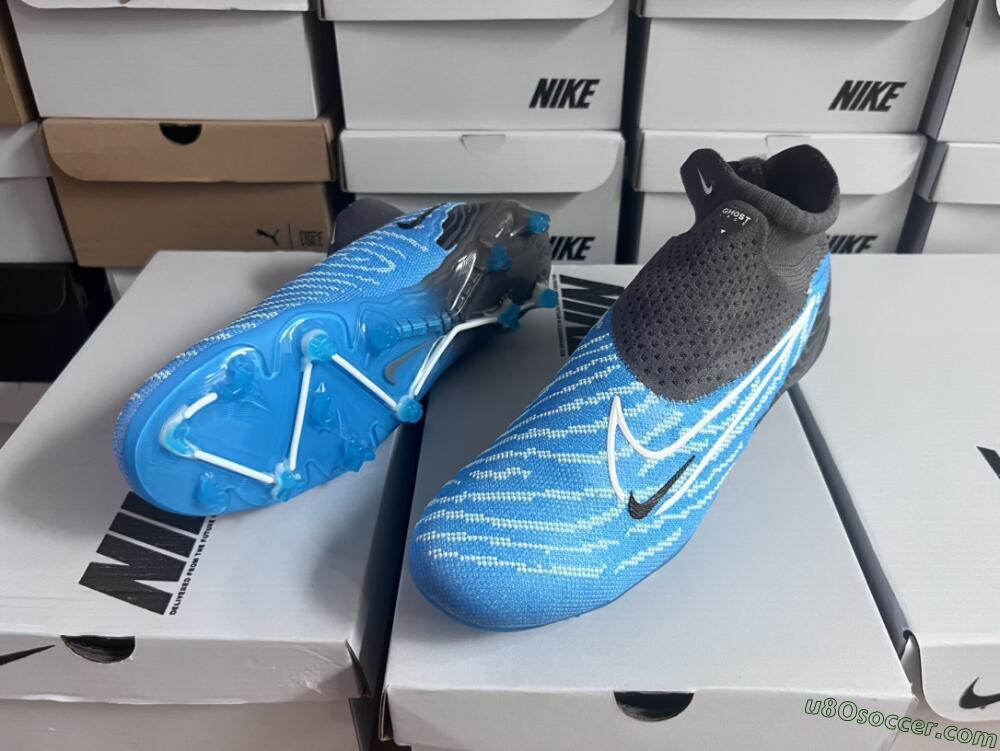 Nike Phantom GX DF Elite FG Firm Ground Soccer Cleats - Blue/White/Black