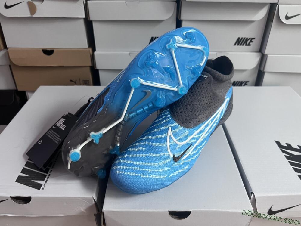 Nike Phantom GX DF Elite FG Firm Ground Soccer Cleats - Blue/White/Black