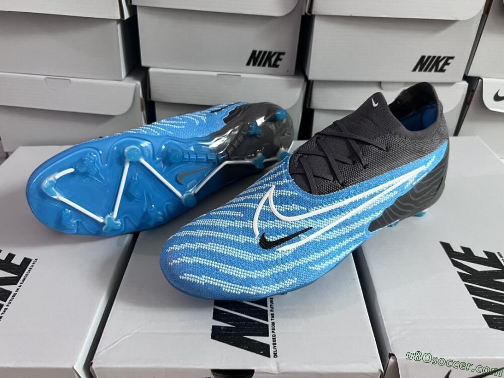 Nike Phantom GX Elite FG Firm Ground Soccer Cleats - Blue/White/Black