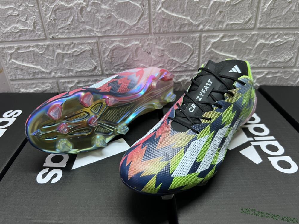 Adidas X Crazyfast Limited Edition FG Firm Ground Soccer Cleats - White/Yellow/Orange/Black