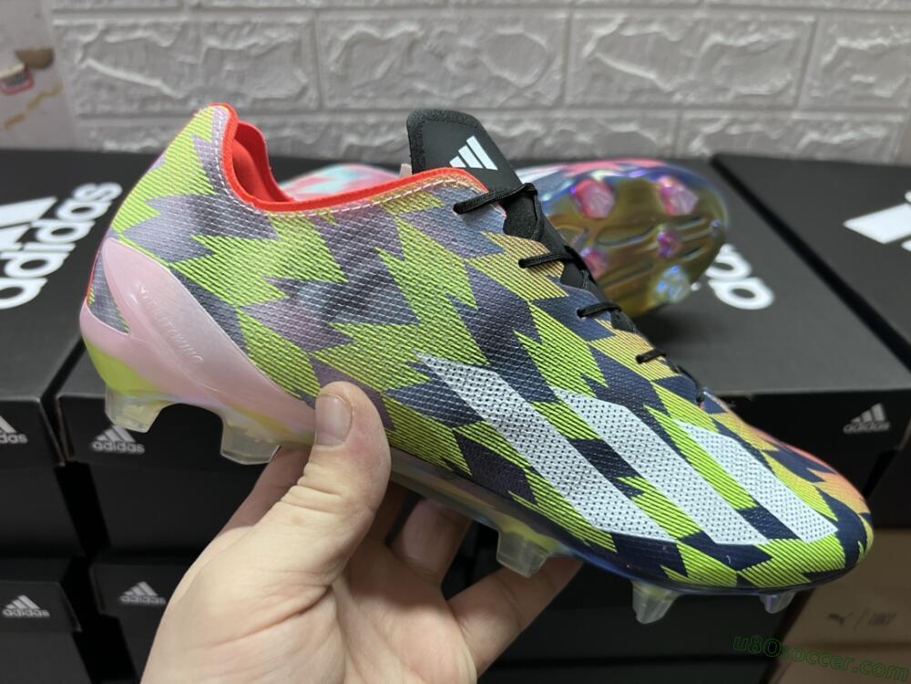 Adidas X Crazyfast Limited Edition FG Firm Ground Soccer Cleats - White/Yellow/Orange/Black