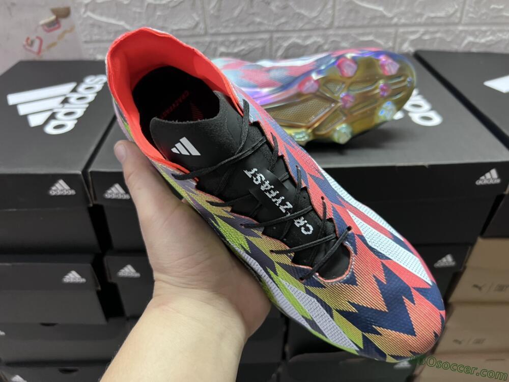 Adidas X Crazyfast Limited Edition FG Firm Ground Soccer Cleats - White/Yellow/Orange/Black
