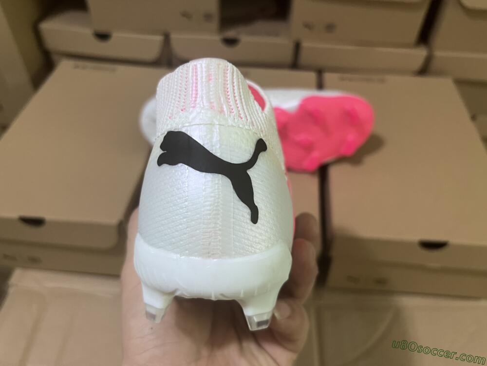 Puma Future Ultimate FG Firm Ground Soccer Cleats - White/Pink/Black