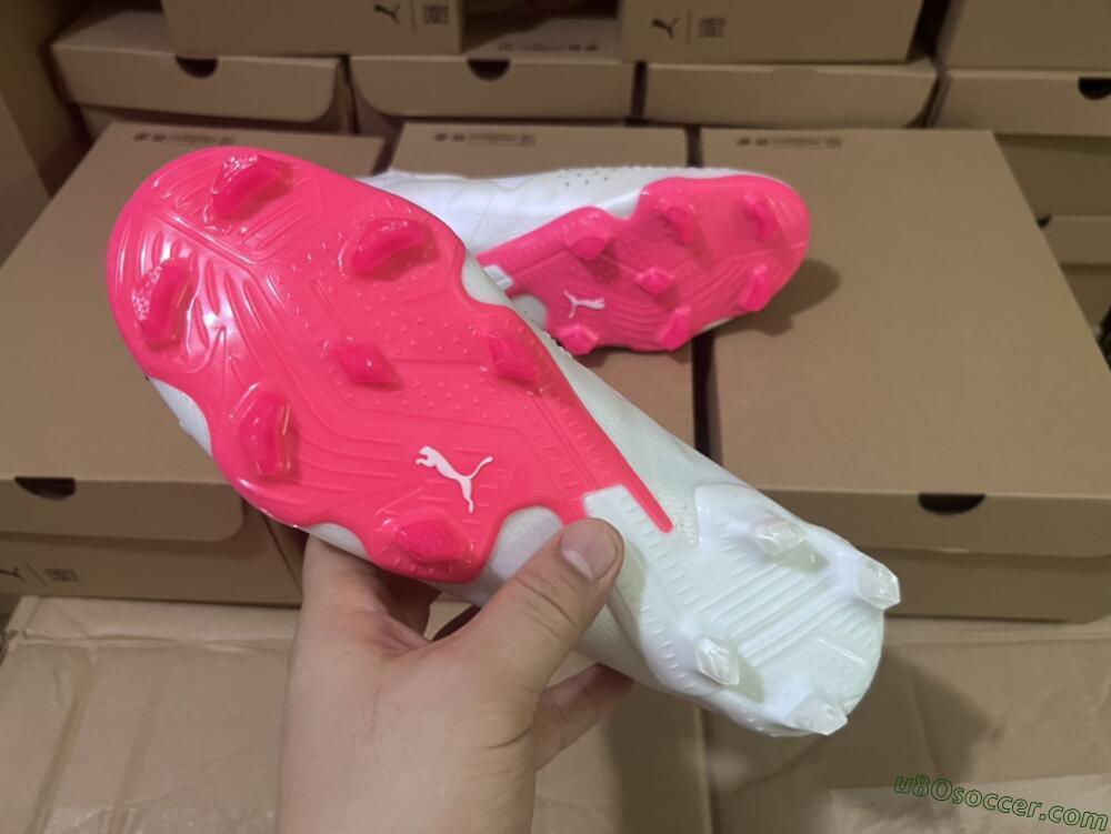 Puma Future Ultimate FG Firm Ground Soccer Cleats - White/Pink/Black