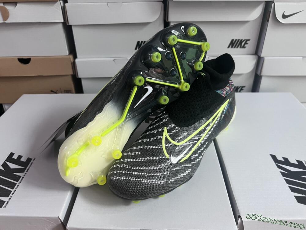 Nike Phantom GX Elite DF AG Artificial Grass Soccer Cleats - Black/Rainbow