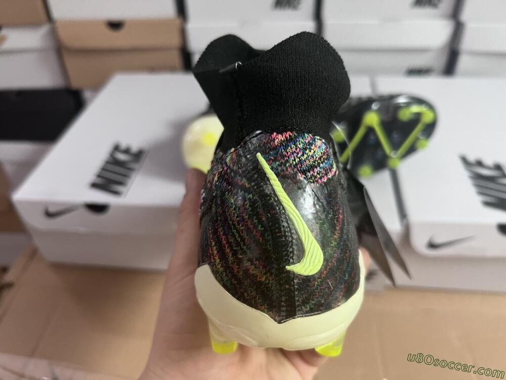 Nike Phantom GX Elite DF AG Artificial Grass Soccer Cleats - Black/Rainbow