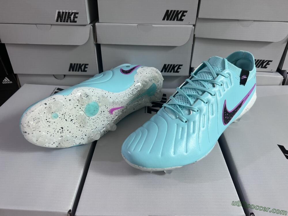 Nike Tiempo Legend 10 Elite FG Firm Ground Soccer Cleats - Blue/Black/Purple