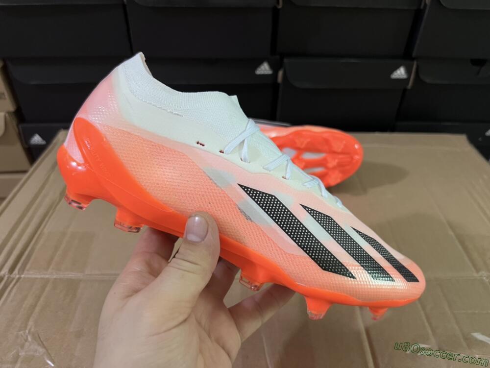 Adidas X Crazyfast.1 FG Firm Ground Soccer Cleats - White/Red/Black