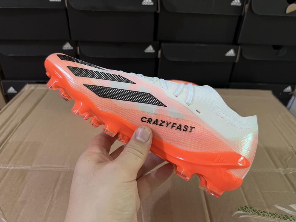 Adidas X Crazyfast.1 FG Firm Ground Soccer Cleats - White/Red/Black