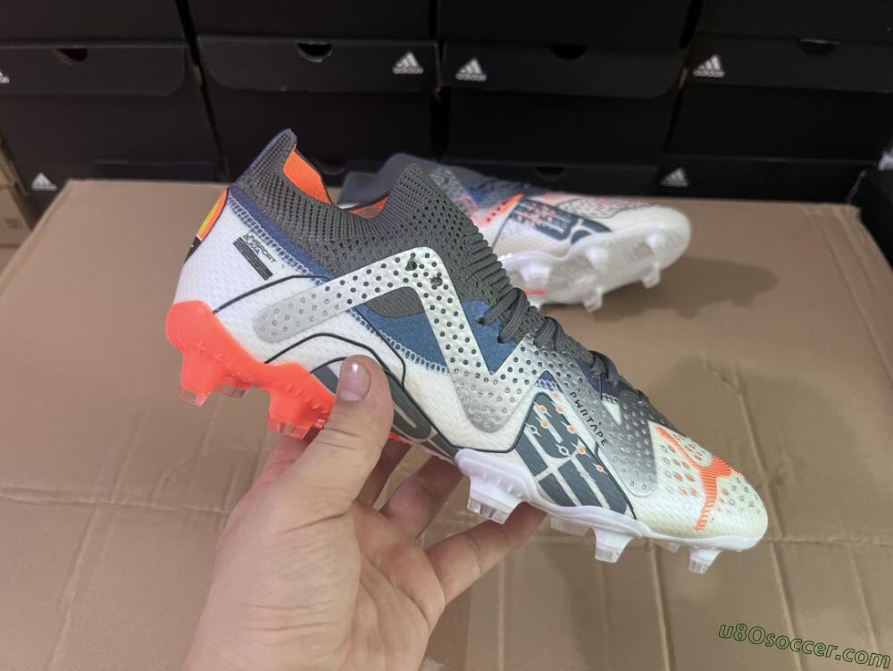 Puma Future Ultimate FG Firm Ground Soccer Cleats - White/Silver/Black