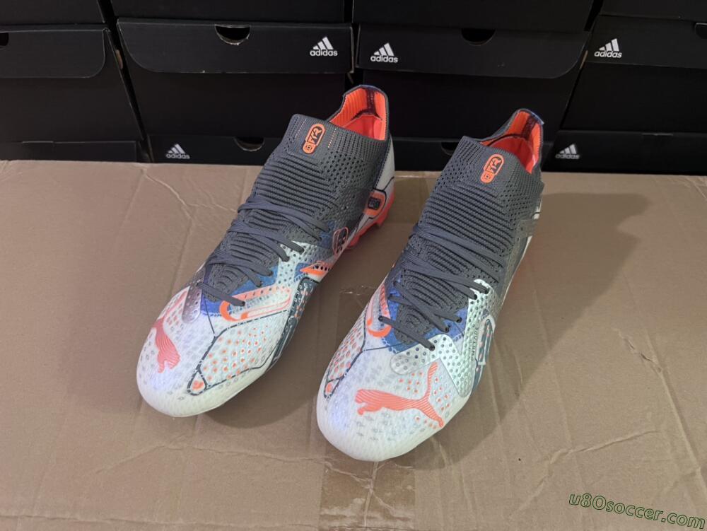 Puma Future Ultimate FG Firm Ground Soccer Cleats - White/Silver/Black