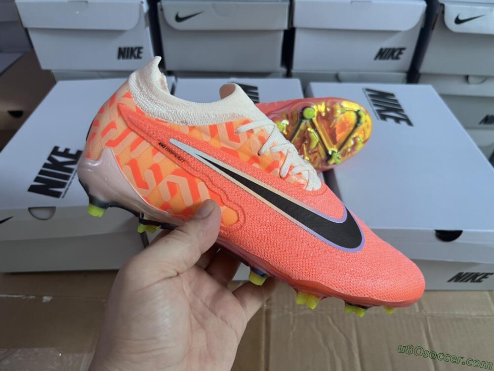 Nike Phantom GX Elite FG Firm Ground Soccer Cleats - Orange/Black/Sliver