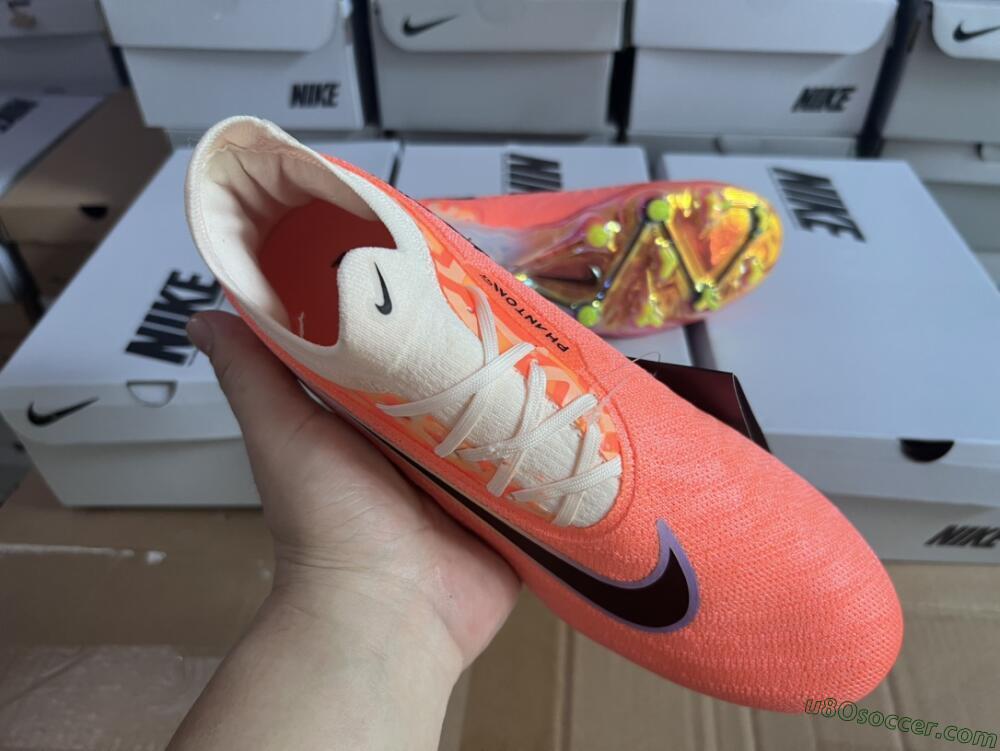 Nike Phantom GX Elite FG Firm Ground Soccer Cleats - Orange/Black/Sliver