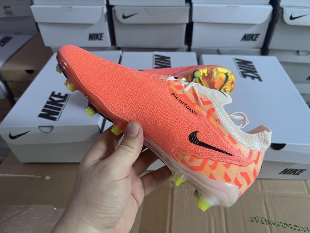 Nike Phantom GX Elite FG Firm Ground Soccer Cleats - Orange/Black/Sliver