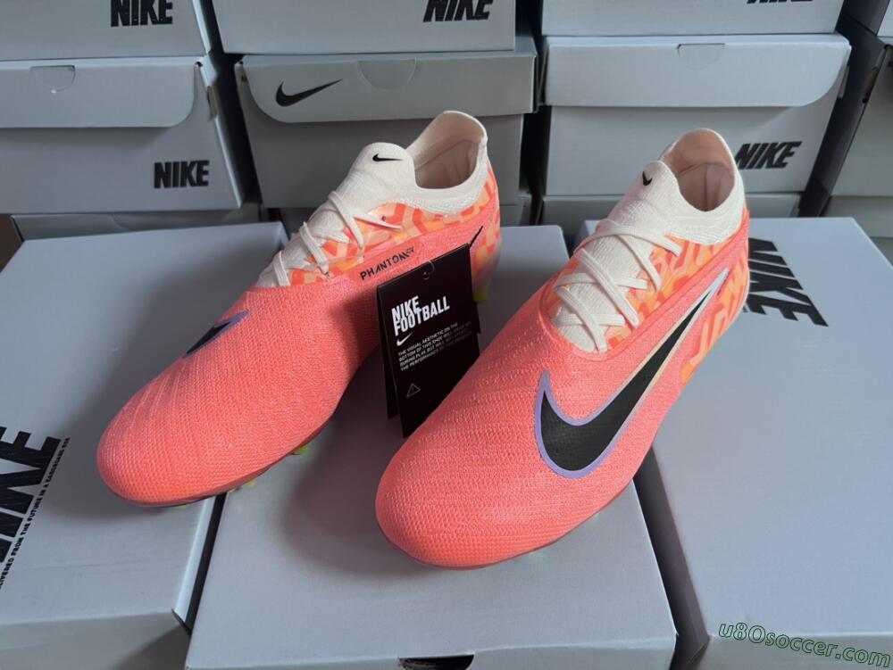 Nike Phantom GX Elite FG Firm Ground Soccer Cleats - Orange/Black/Sliver