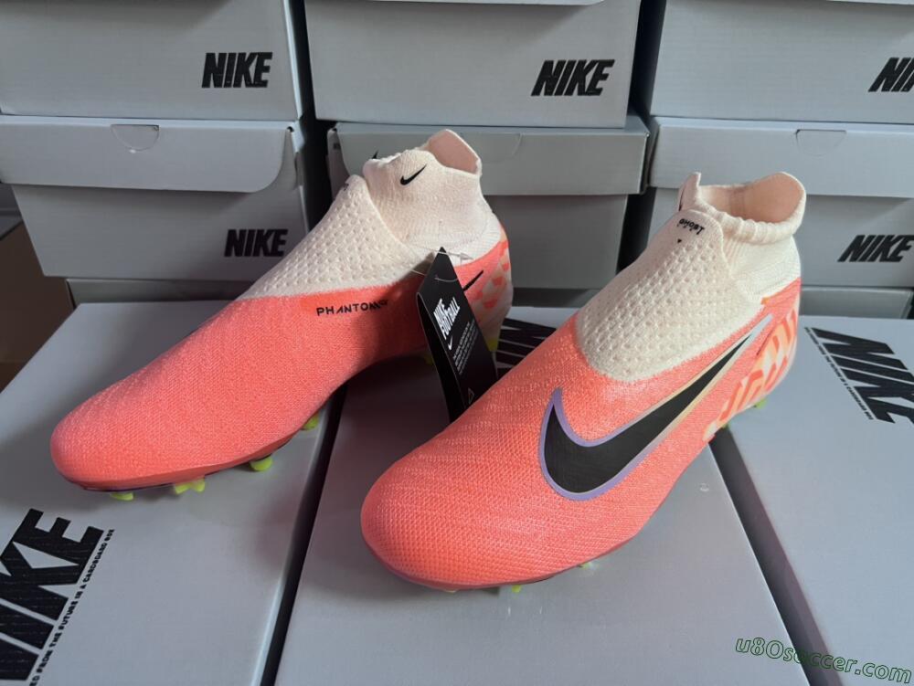 Nike Phantom GX Elite DF FG Firm Ground Soccer Cleats - Orange/Black/Sliver