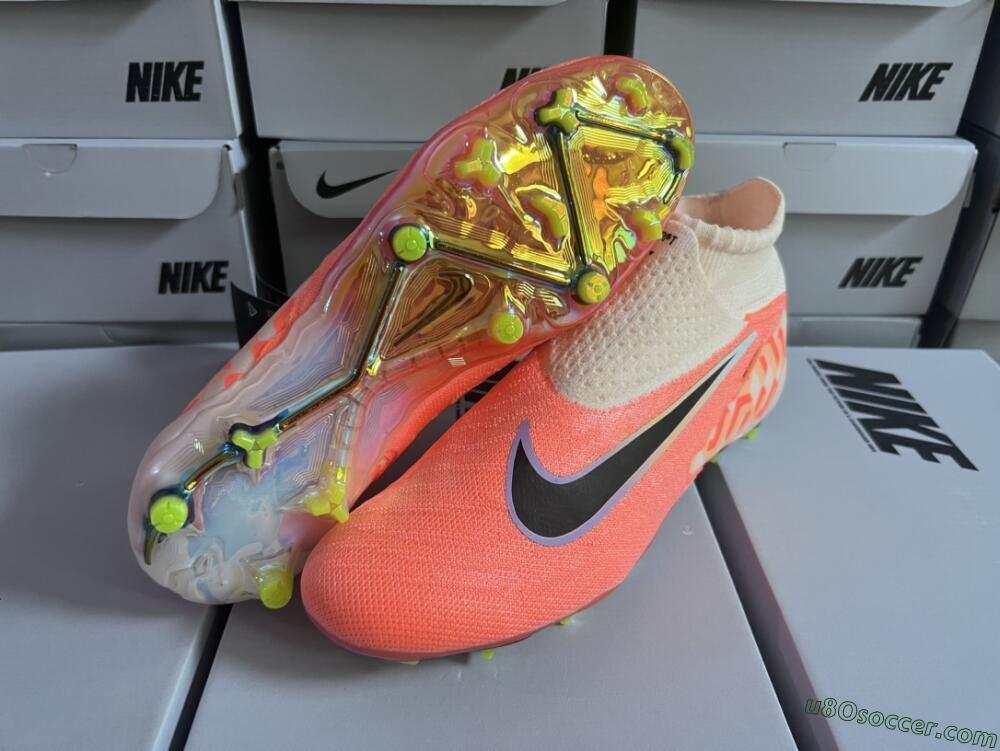 Nike Phantom GX Elite DF FG Firm Ground Soccer Cleats - Orange/Black/Sliver