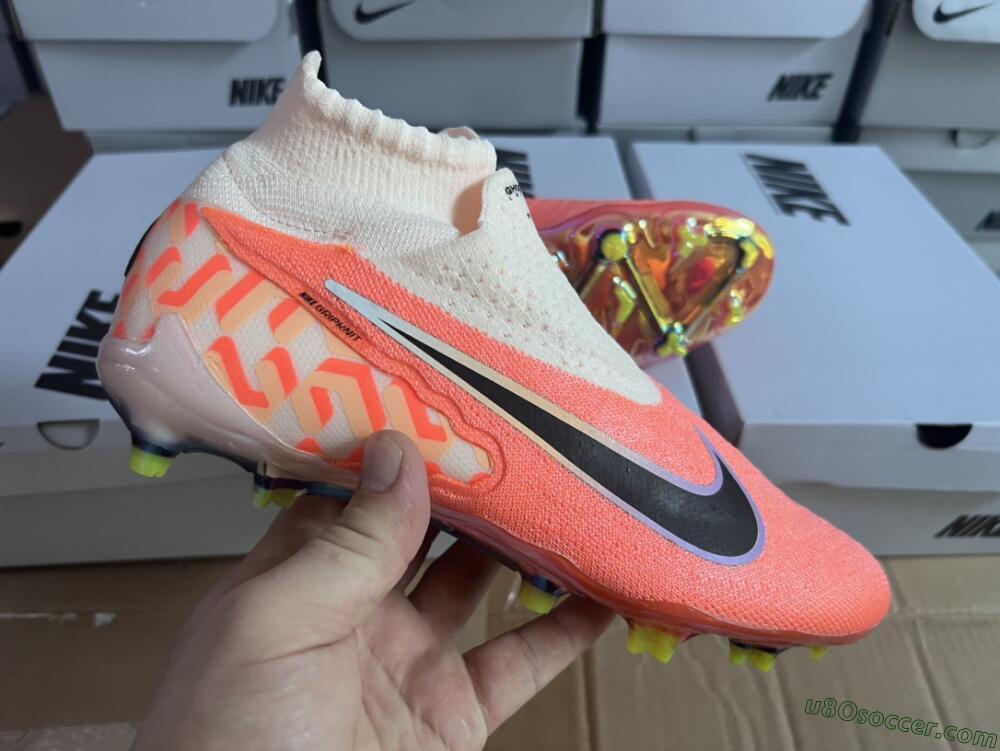 Nike Phantom GX Elite DF FG Firm Ground Soccer Cleats - Orange/Black/Sliver