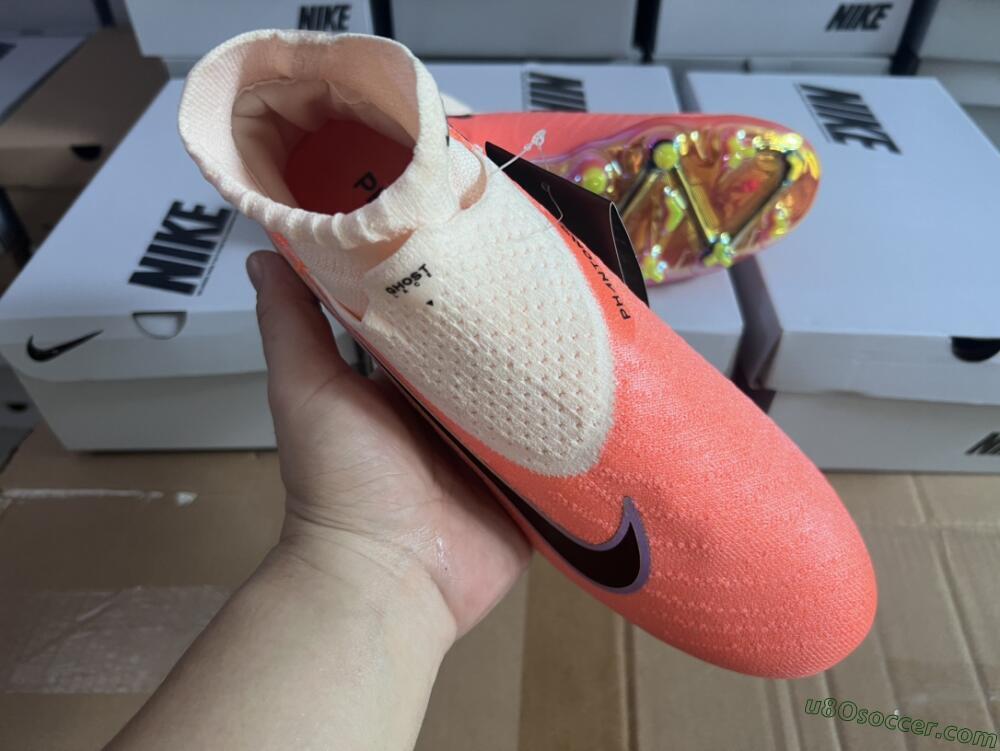Nike Phantom GX Elite DF FG Firm Ground Soccer Cleats - Orange/Black/Sliver