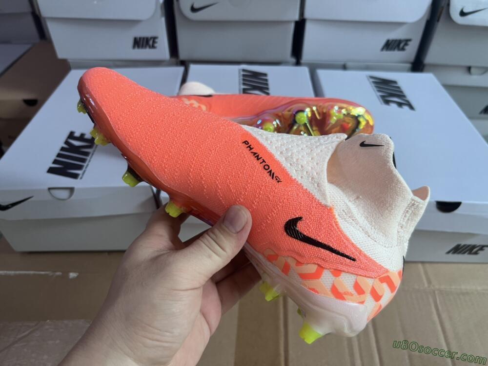 Nike Phantom GX Elite DF FG Firm Ground Soccer Cleats - Orange/Black/Sliver