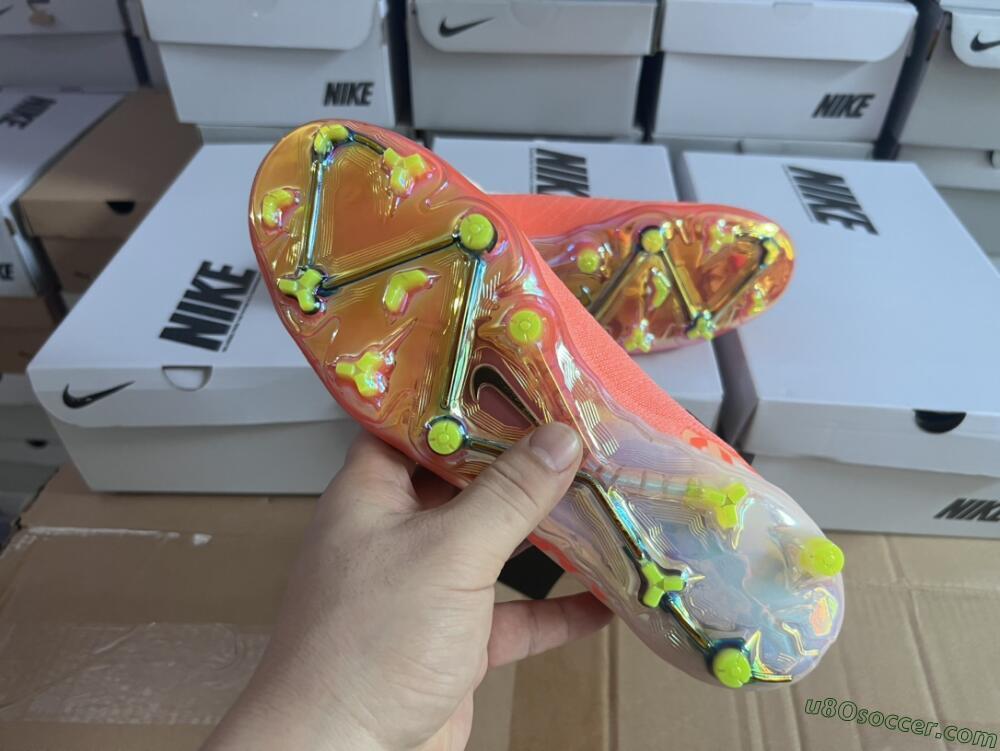 Nike Phantom GX Elite DF FG Firm Ground Soccer Cleats - Orange/Black/Sliver