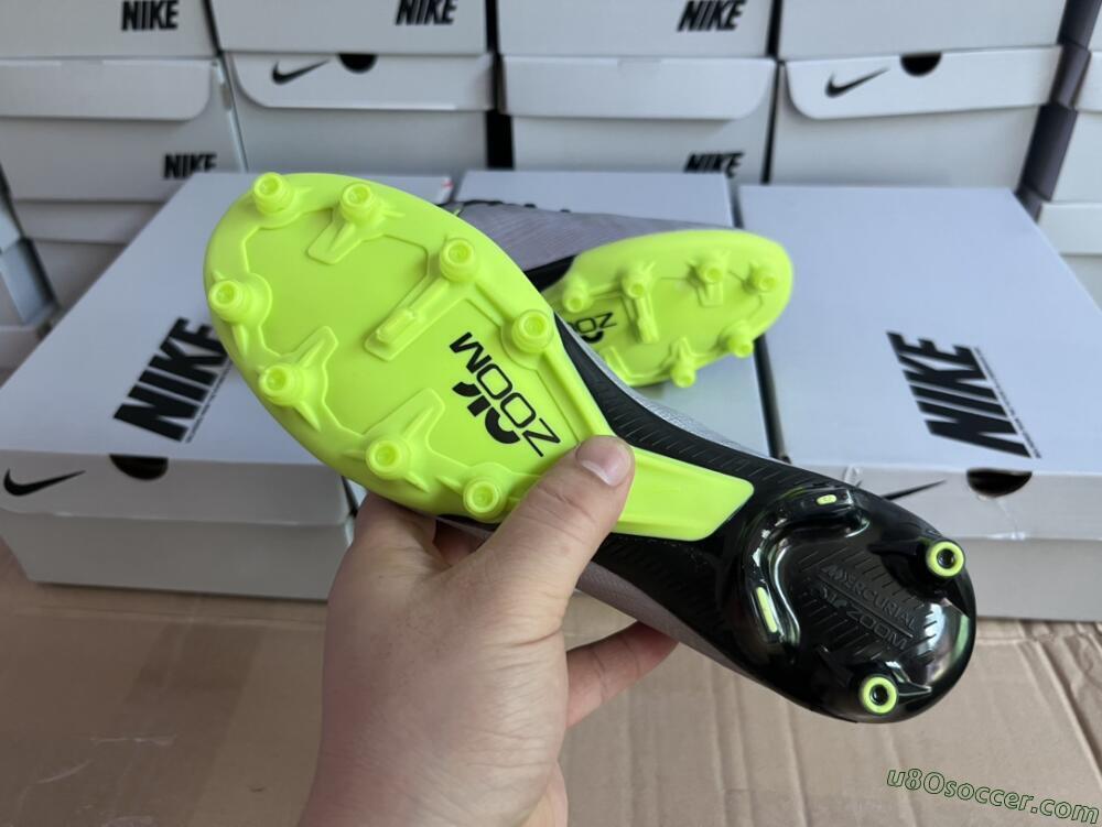 Nike Air Zoom Vapor 15 Elite SE AG Artificial Grass Soccer Cleats - Silver/Green/Black