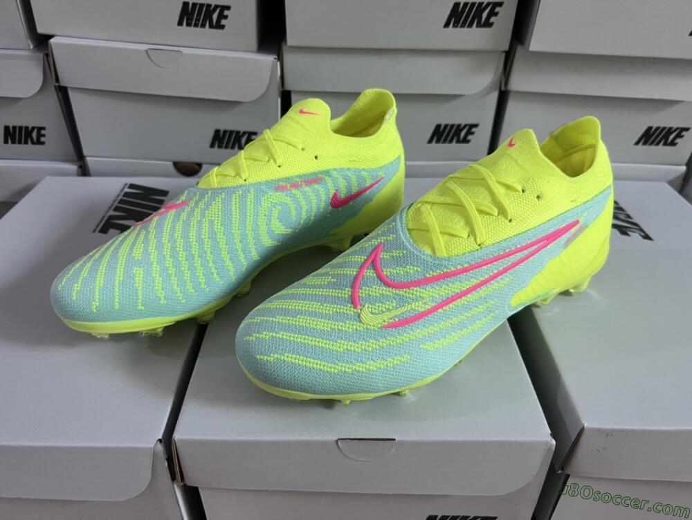 Nike Phantom GX Elite FG Firm Ground Soccer Cleats - Blue/Green/Pink