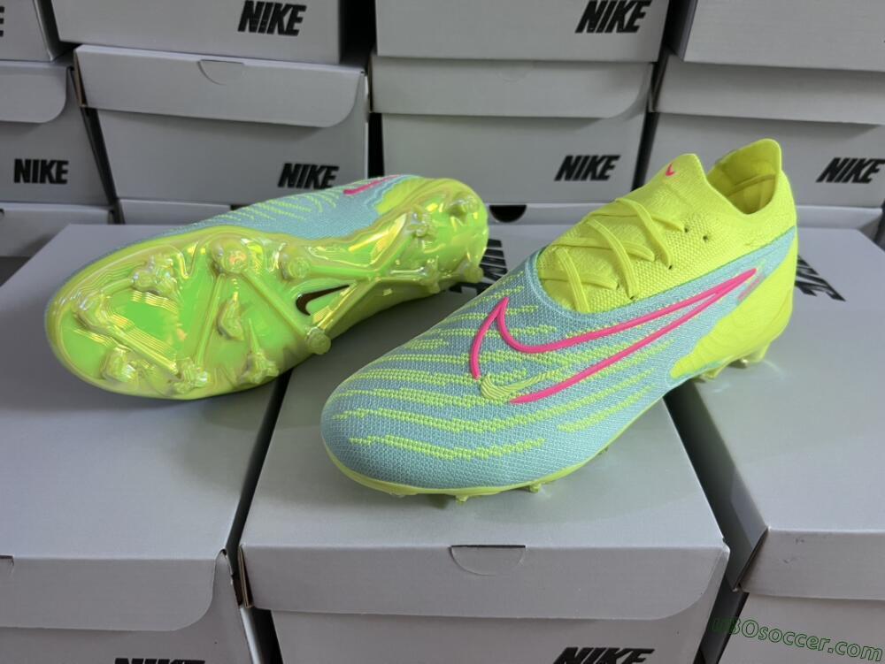 Nike Phantom GX Elite FG Firm Ground Soccer Cleats - Blue/Green/Pink