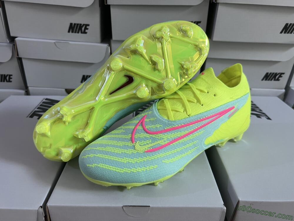 Nike Phantom GX Elite FG Firm Ground Soccer Cleats - Blue/Green/Pink