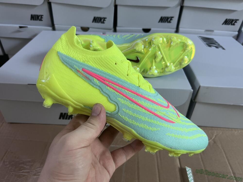 Nike Phantom GX Elite FG Firm Ground Soccer Cleats - Blue/Green/Pink