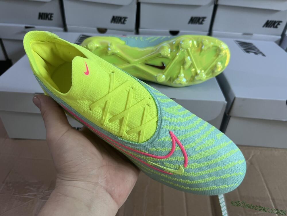 Nike Phantom GX Elite FG Firm Ground Soccer Cleats - Blue/Green/Pink