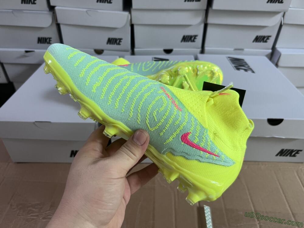 Nike Phantom GX Elite DF FG Firm Ground Soccer Cleats - Blue/Green/Pink