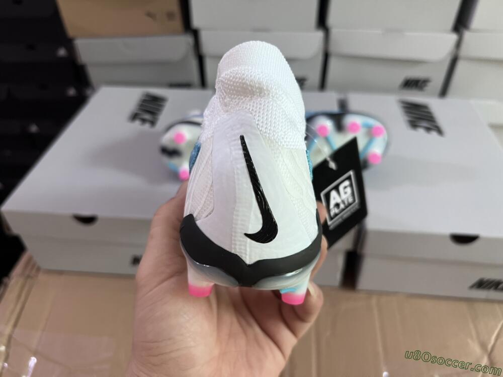 Nike Phantom GX Elite AG Artificial Grass Soccer Cleats - Blue/Pink/White