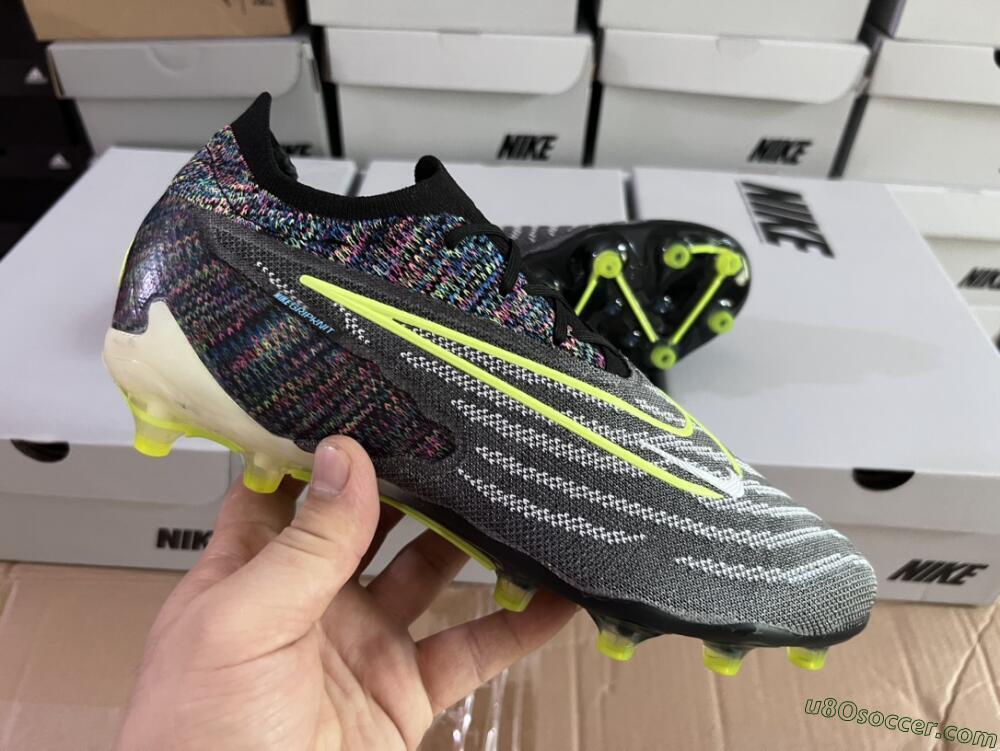 Nike Phantom GX Elite AG Artificial Grass Soccer Cleats - Grey/Green