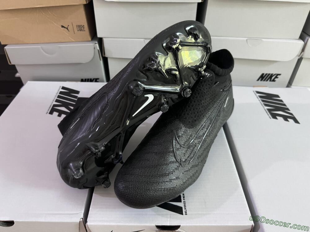 Nike Phantom GX Elite DF Link FG Firm Ground Soccer Cleats - Black/White/Black