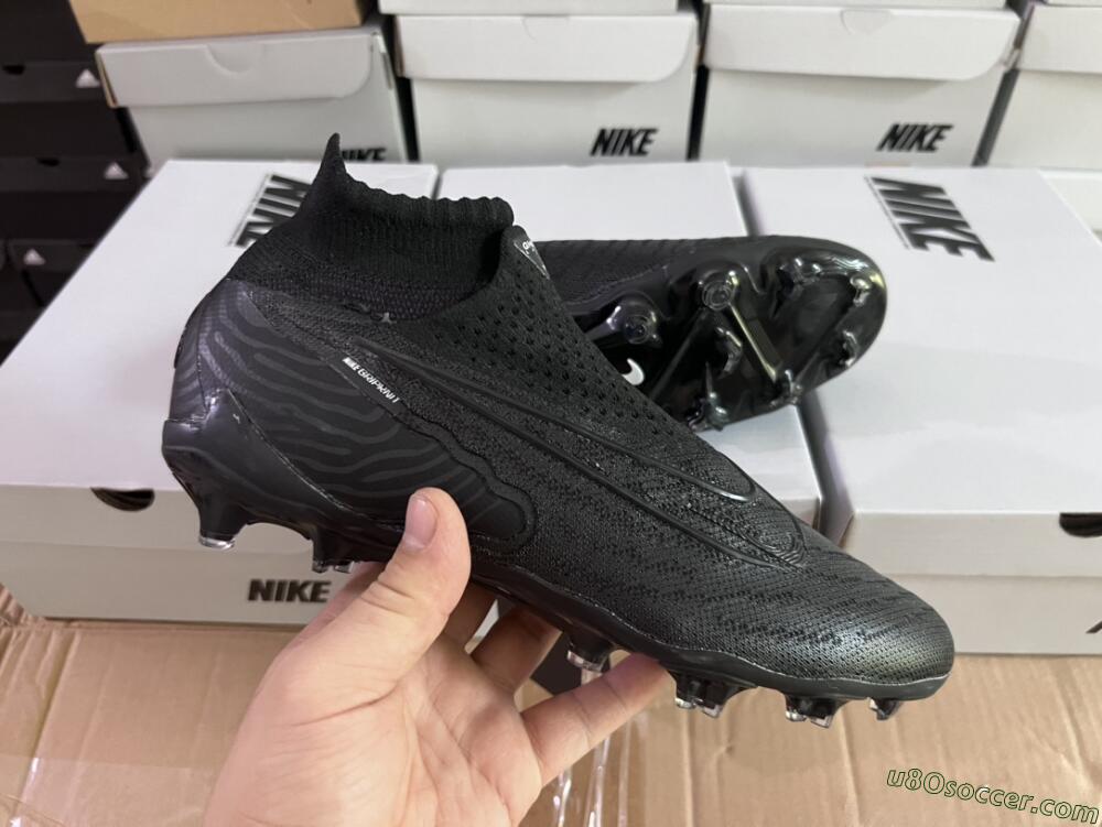 Nike Phantom GX Elite DF Link FG Firm Ground Soccer Cleats - Black/White/Black