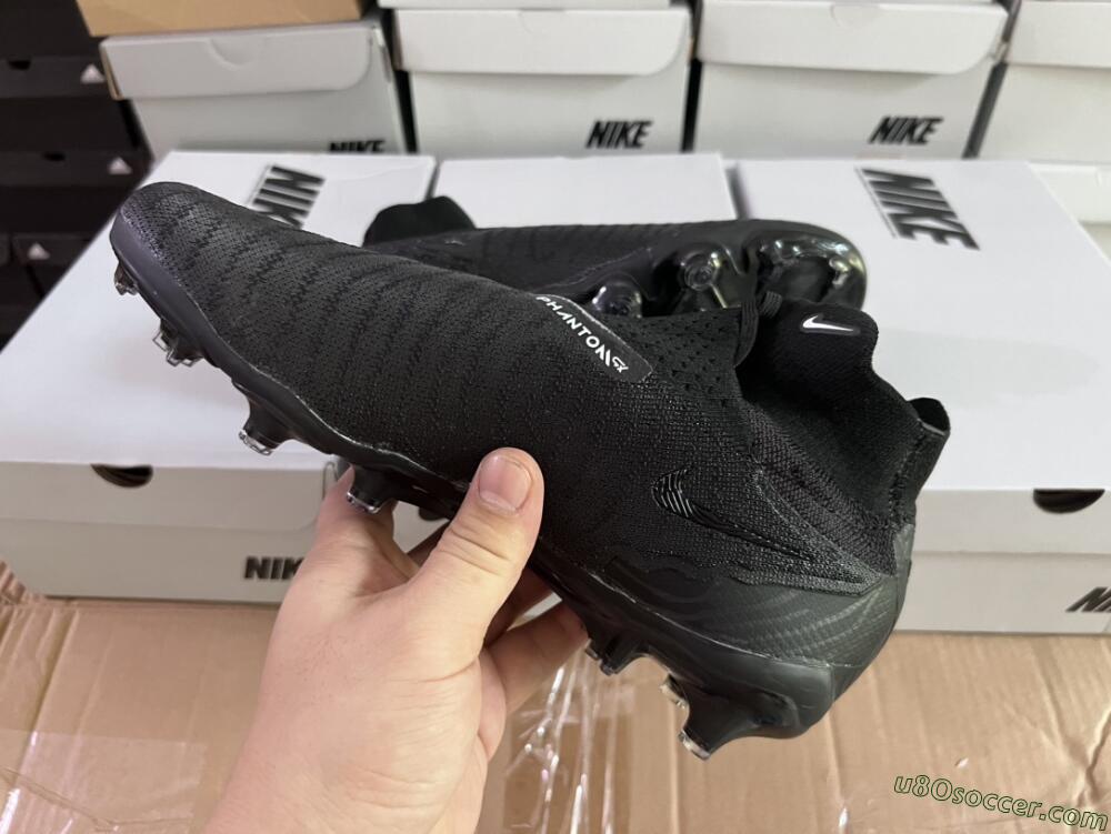 Nike Phantom GX Elite DF Link FG Firm Ground Soccer Cleats - Black/White/Black