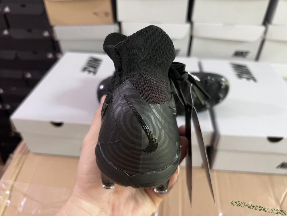 Nike Phantom GX Elite DF Link FG Firm Ground Soccer Cleats - Black/White/Black